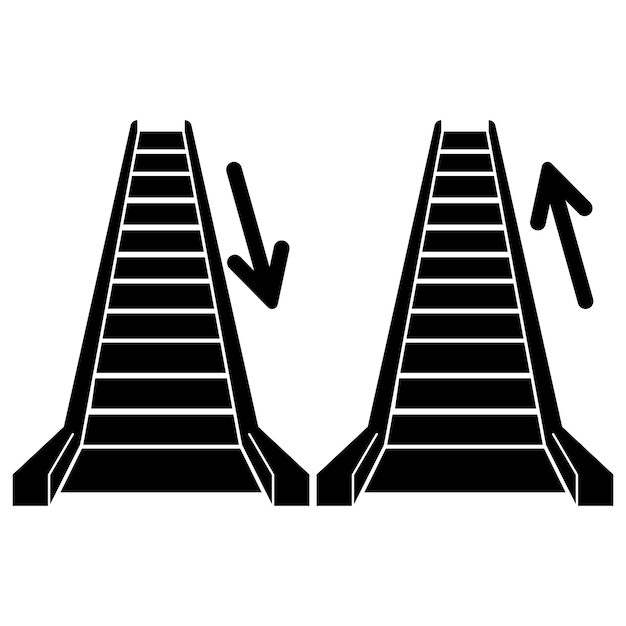 Escalator icon logo symbolillustration design template