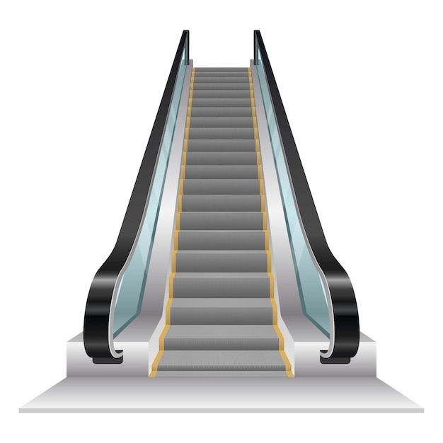 Escalator illustration isolated on white background