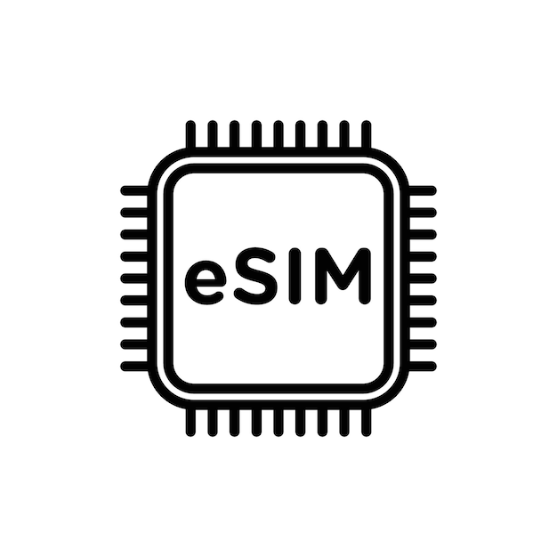 esim icon flat fill set collection