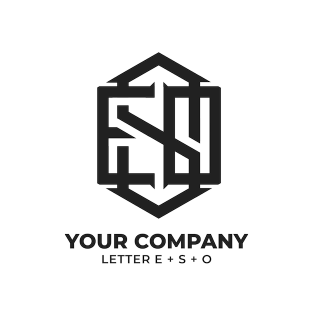 Vector eso letter initial logo design template vector