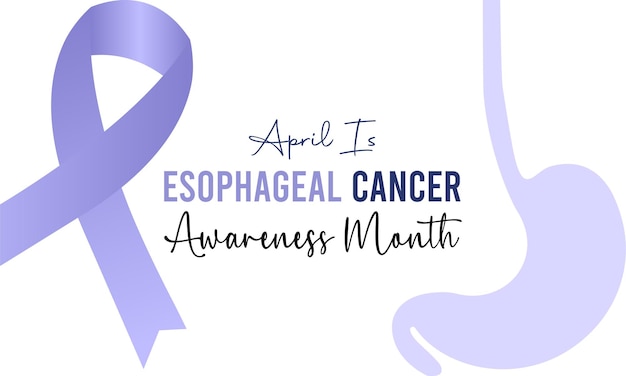 Esophageal Cancer Awareness Calligraphy Poster DesignApril is Cancer Awareness Month