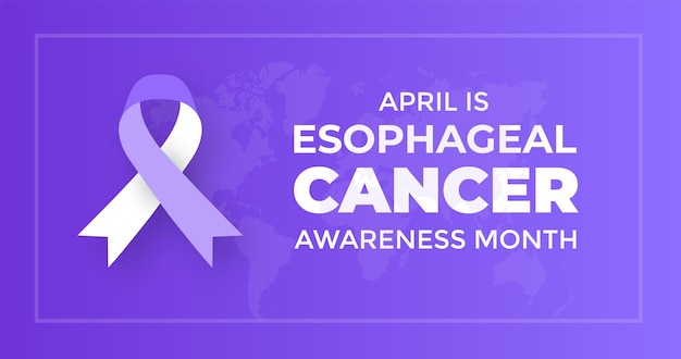 Vector esophageal cancer awareness month background or banner design template