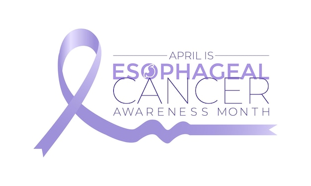 Esophageal Cancer Awareness Month Periwinkle Color Ribbon Isolated On white and Background