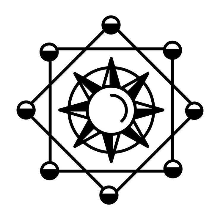 Vector esoteric astrology icon