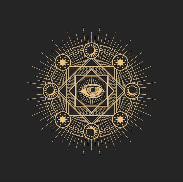 Esoteric occult symbol vector Eye of Providence