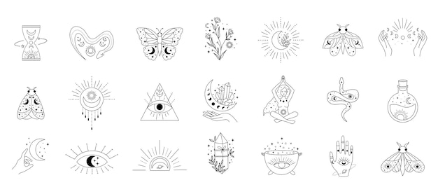 Esoteric vector set Magic icons