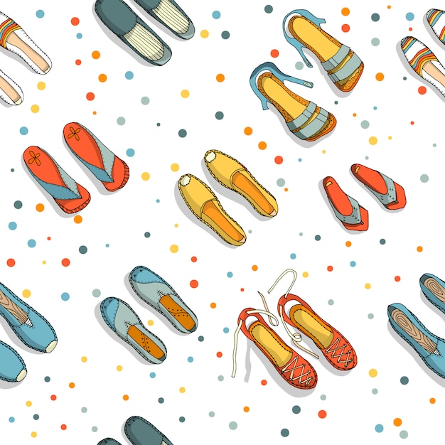 Espadrilles seamless pattern