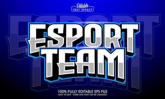 Vector esport 3d editable text effect