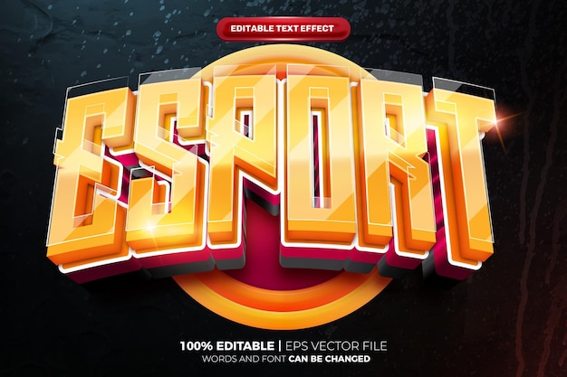 ESPORT 3D Future editable text effect