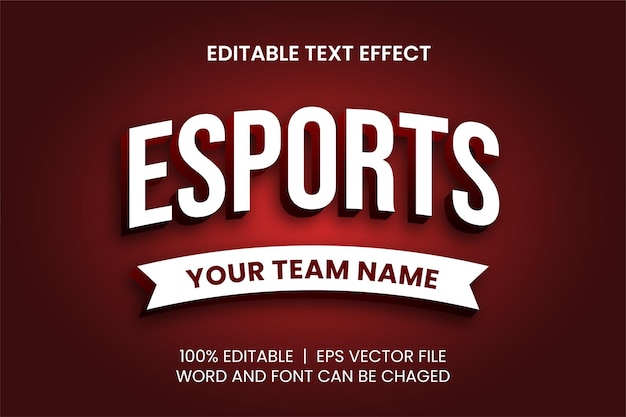 Esport 3d premium text effect