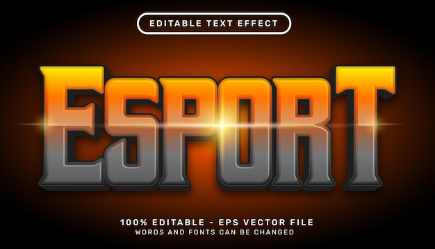 esport 3d text effect and editable text effect