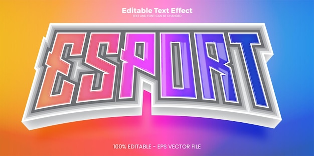 Esport editable text effect in modern trend style