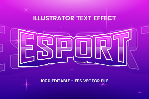 "Esport" editable   text style effect 