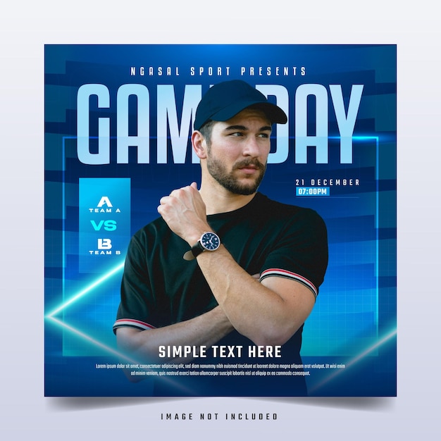 Vettore esport gameday social media instagram post banner template