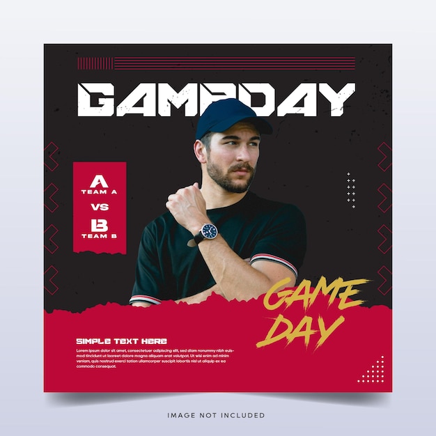 Esport gameday social media instagram post banner template