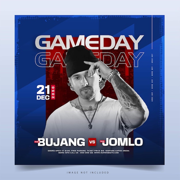 eSport gameday 소셜 미디어 포스트 배너 템플릿