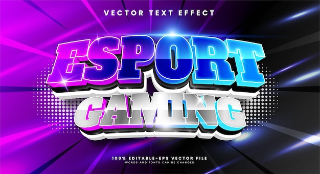 Esport gaming 3D bewerkbaar teksteffect geschikt voor gamethema's