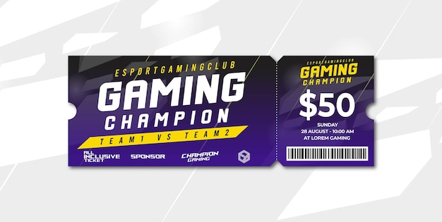 Esport Gaming Tickets