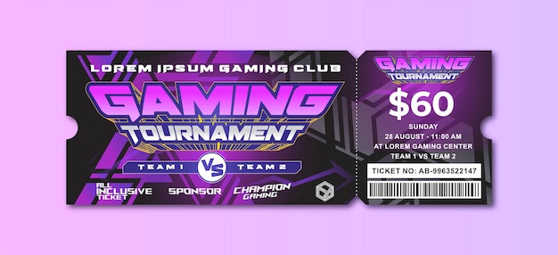 Vector esport gaming tickets