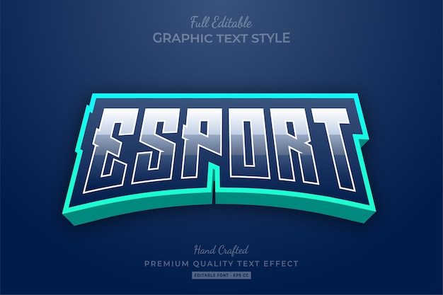 Esport Gradient Bewerkbare Tekststijl Effect Premium