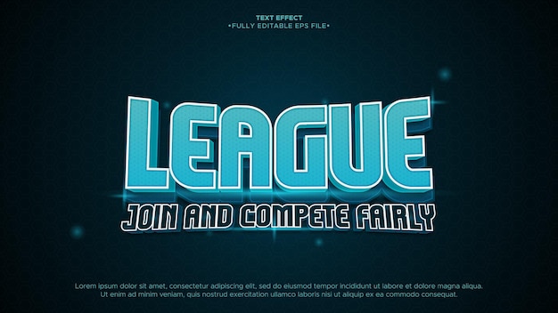 Esport League and Tournament 3D Text Effect