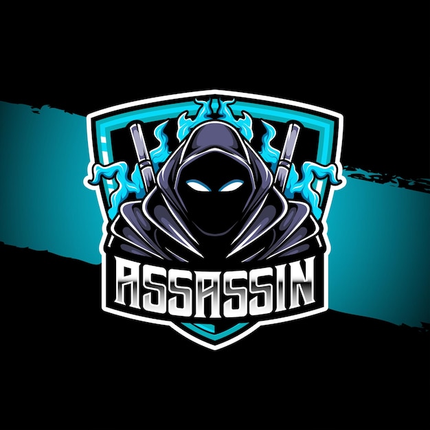 Logo esport icona personaggio assassino