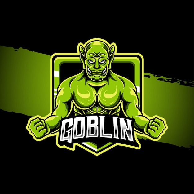 Esport logo illustratie goblin