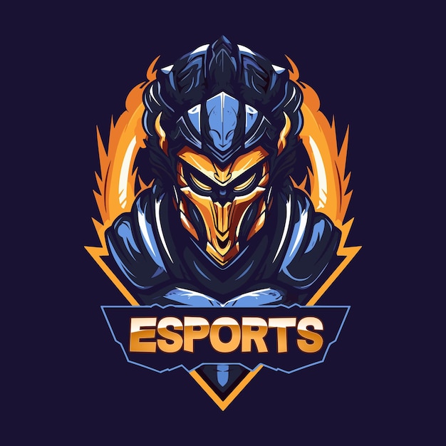 Esport logo oni skull gaming