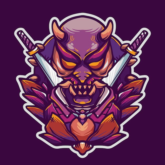 Vector esport-logo-ontwerp met vectormonsterillustratie