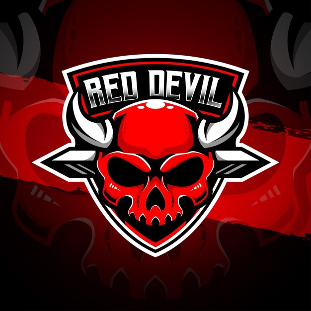 Icona del carattere devi rosso logo esport