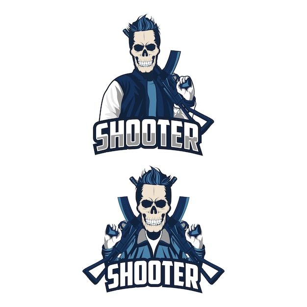 Esport-logo shooter-schedel