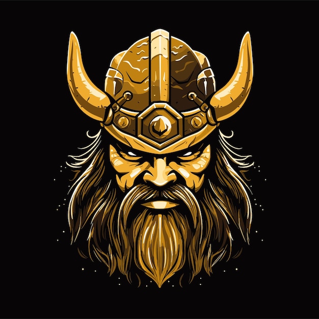 Vector esport logo viking mascot illustration design