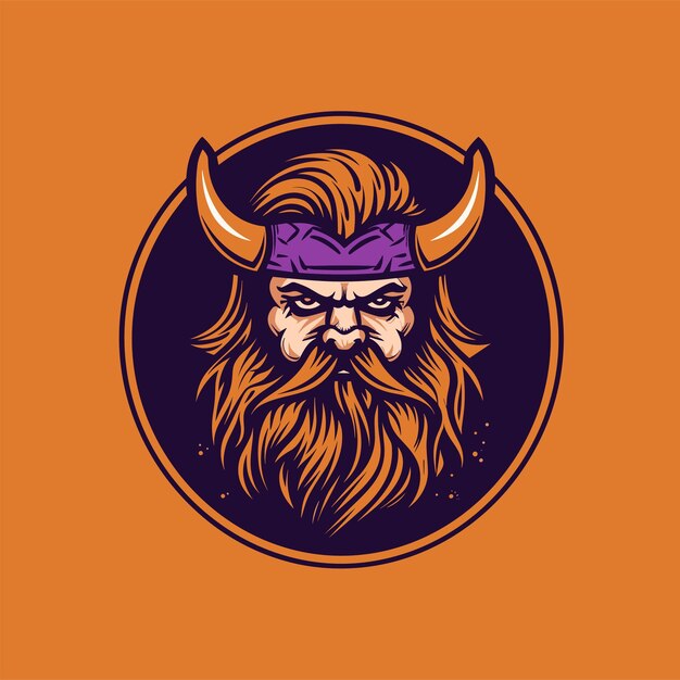 Vector esport logo viking mascot illustration design