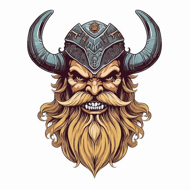 Vector esport logo viking mascotte illustratie ontwerp