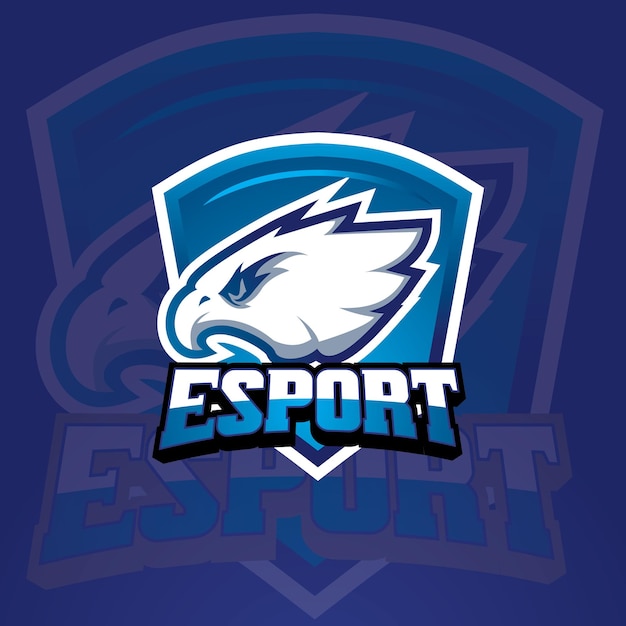 Vector esport mascotte logo met adelaar hoofd