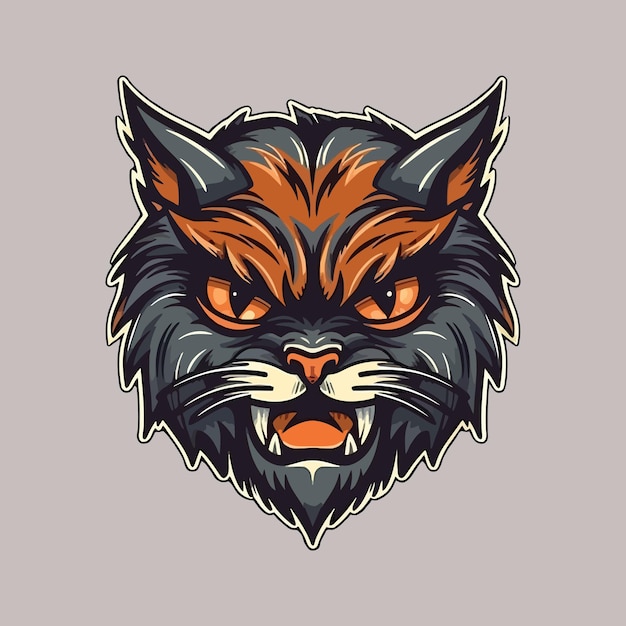 Esport stijl logo ontwerp katten vector illustratie