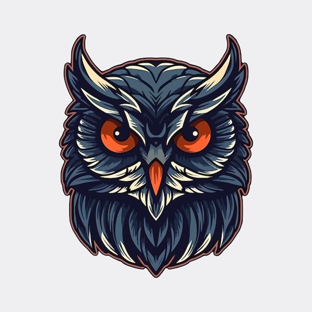 Esport stijl logo ontwerp uilen vector illustratie