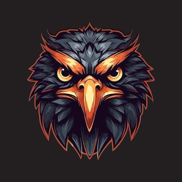 Esport style logo design eagle vector illustration