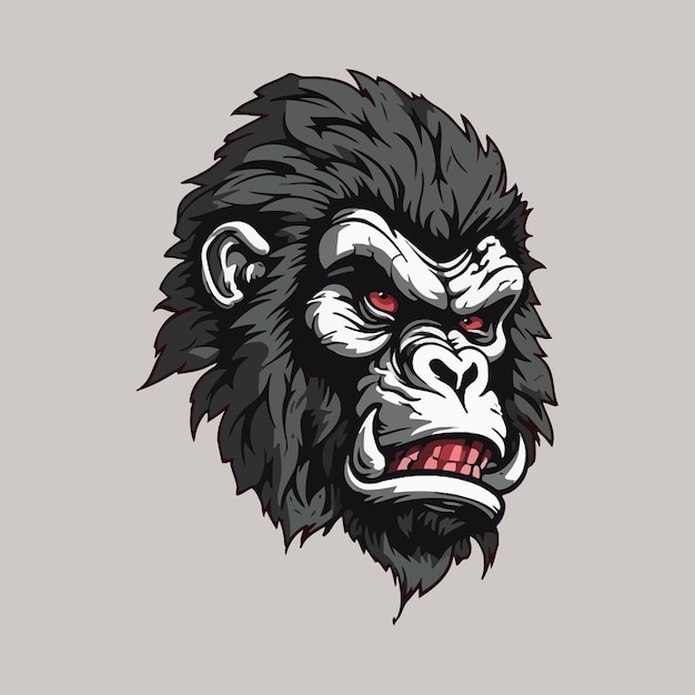 Esport style logo design gorilla vector illustration