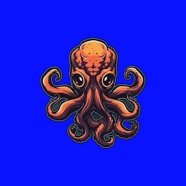Vector esport style logo design octopus vector illustration