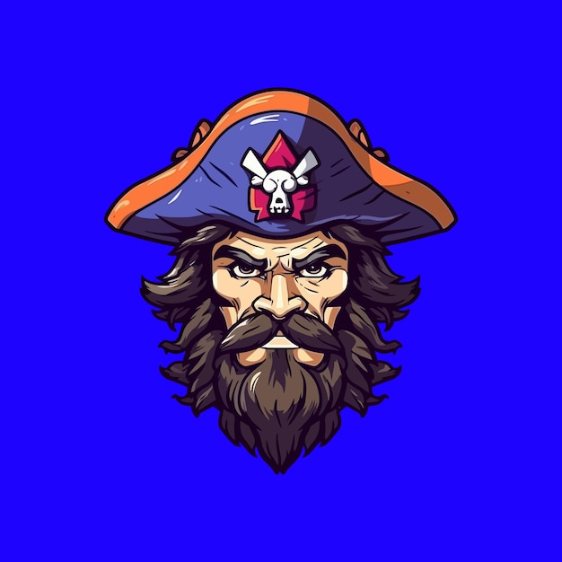 E スポーツ スタイルのロゴ デザイン海賊ベクトル イラスト