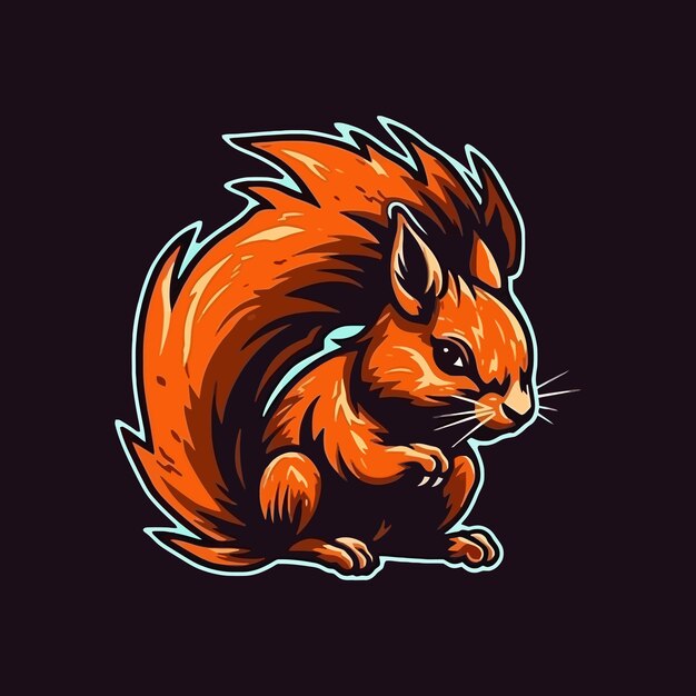 Vector esport style logo design squirrel vector illustration