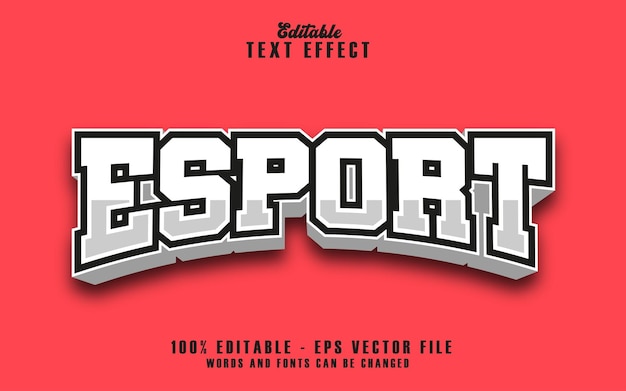 Esport teksteffect gratis vector