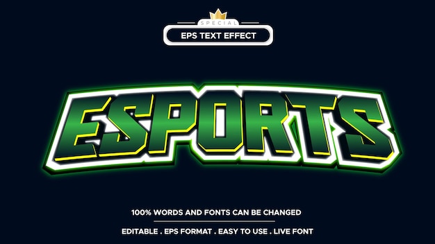esport text effect editable 3d and neon text style