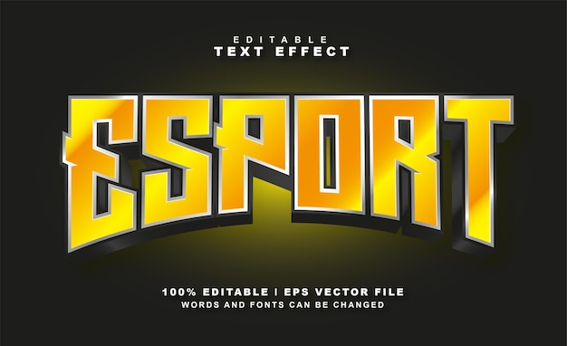 Esport Text Effect Free EPS Vector