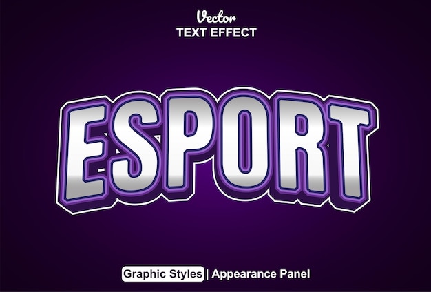 Effetto testo esport con stile grafico e modificabile