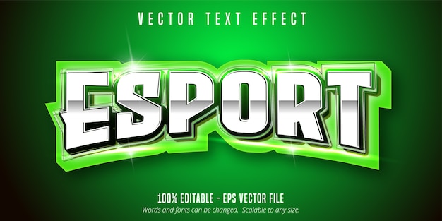 Esport text, sport style editable text effect