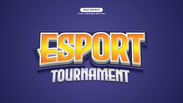 Esport-toernooi en wedstrijd 3D-teksteffect Bewerkbaar lettertype en tekst
