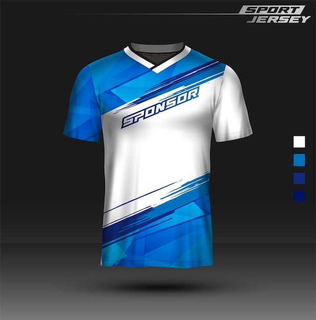 Vector esport trui blauw en wit