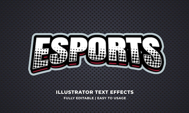 Vector esports editable text effect